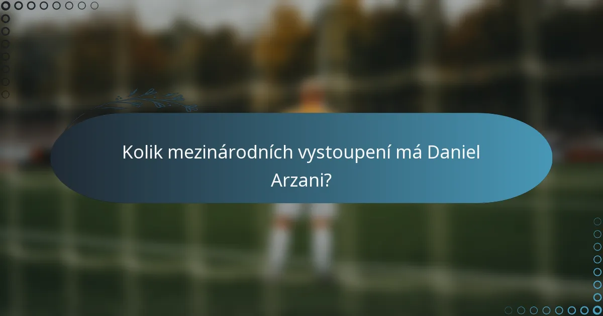 Kolik mezinárodních vystoupení má Daniel Arzani?