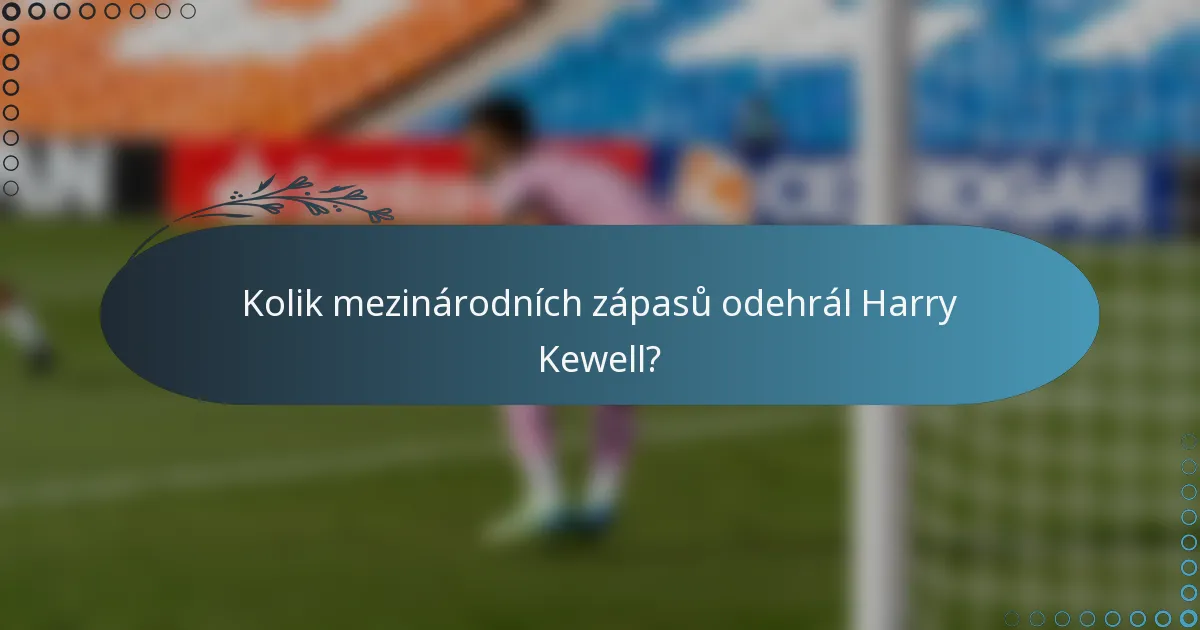 Kolik mezinárodních zápasů odehrál Harry Kewell?